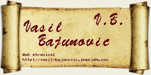 Vasil Bajunović vizit kartica